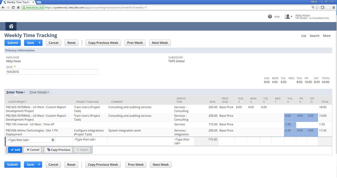 timesheet time tracking timesheet software netsuite timesheet recording