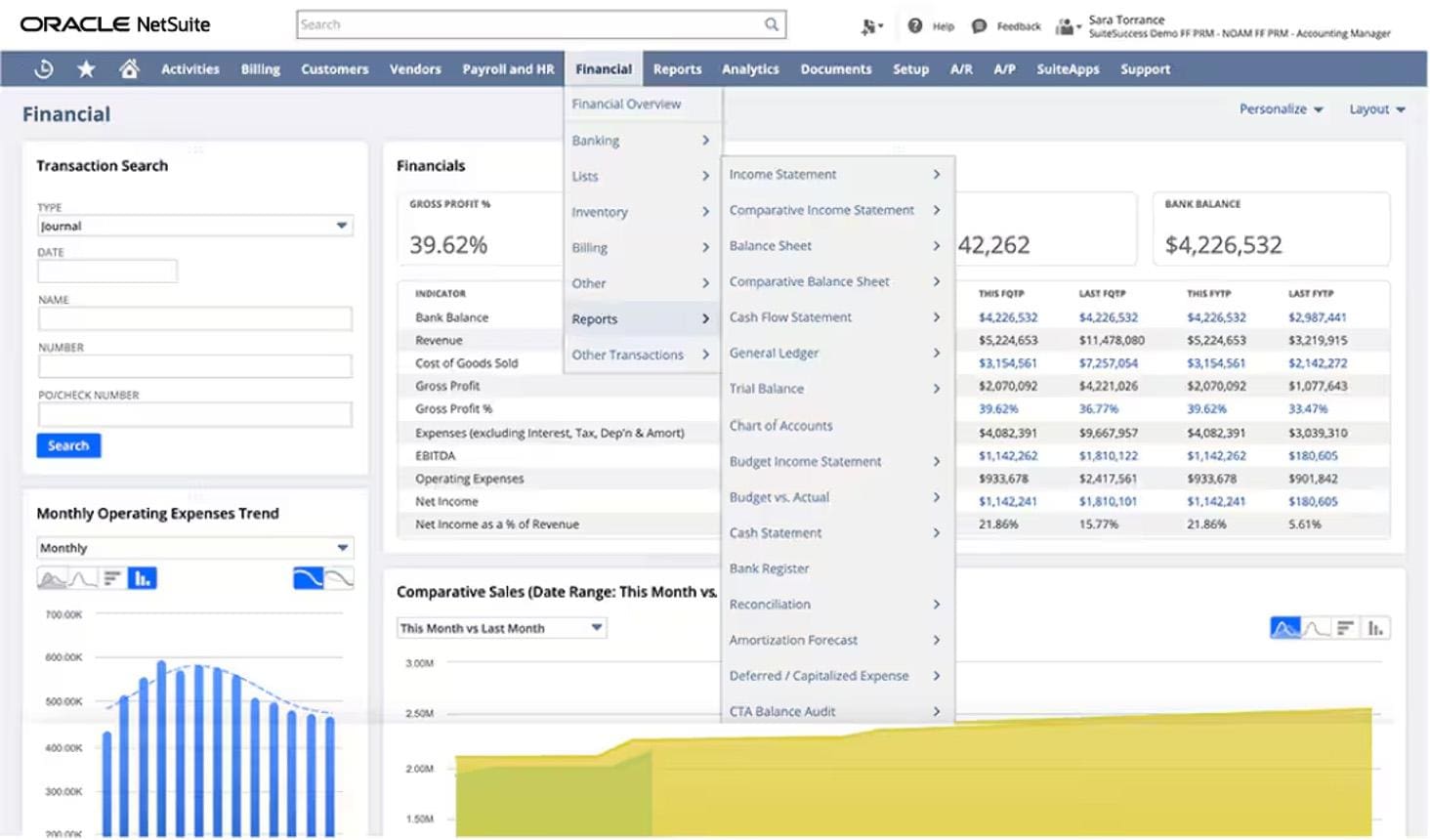 NetSuite’s cloud accounting software