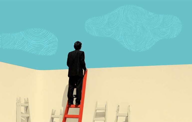 Man on Ladder