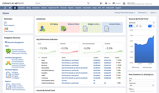 infographic tracking performance with netsuite erp
