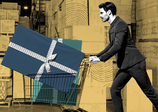 Man with cart