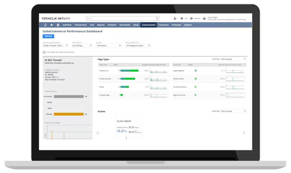 infographic suitecommerce performance dashboard