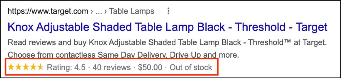 search engine result