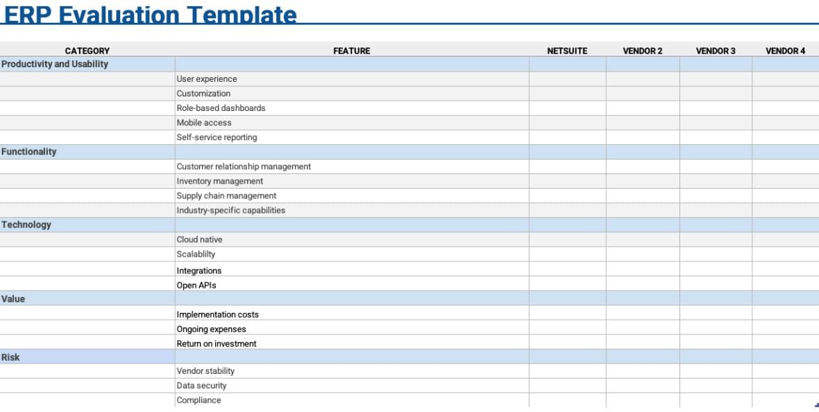 infographic evaluation template