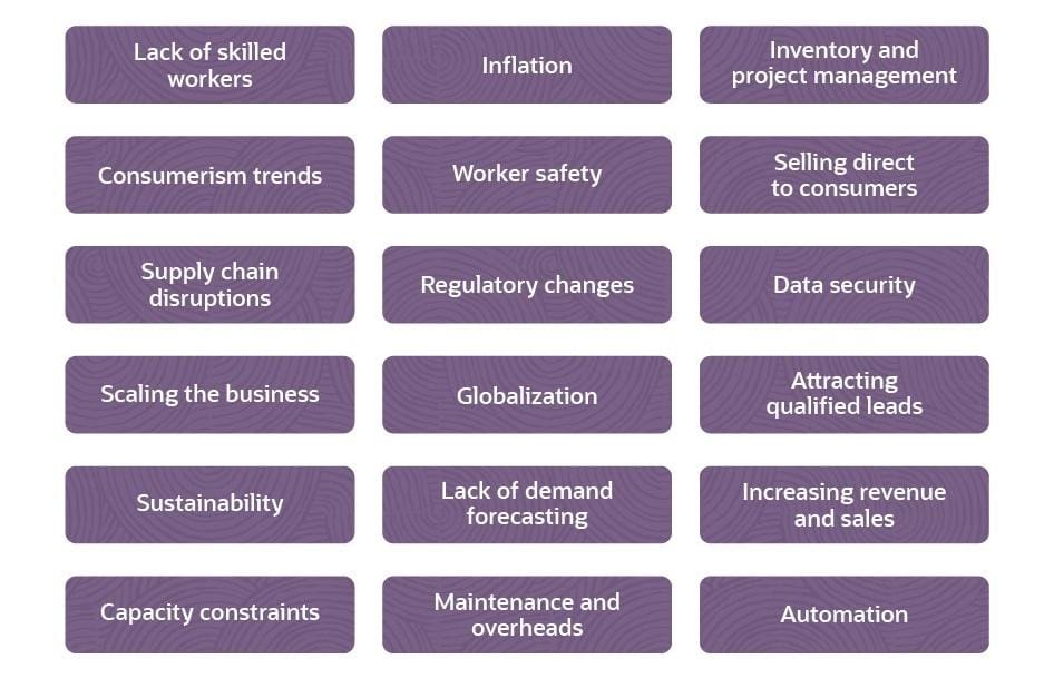 infographic manufacturing industry challenges