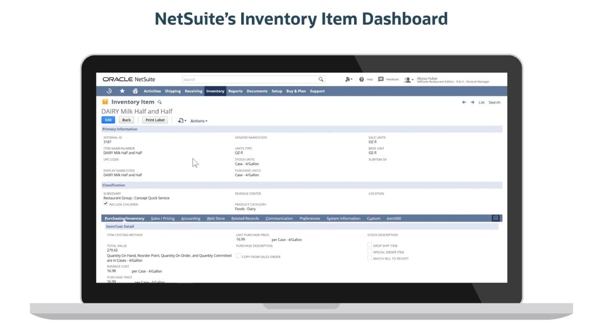 infographic ns inventory item dashboard