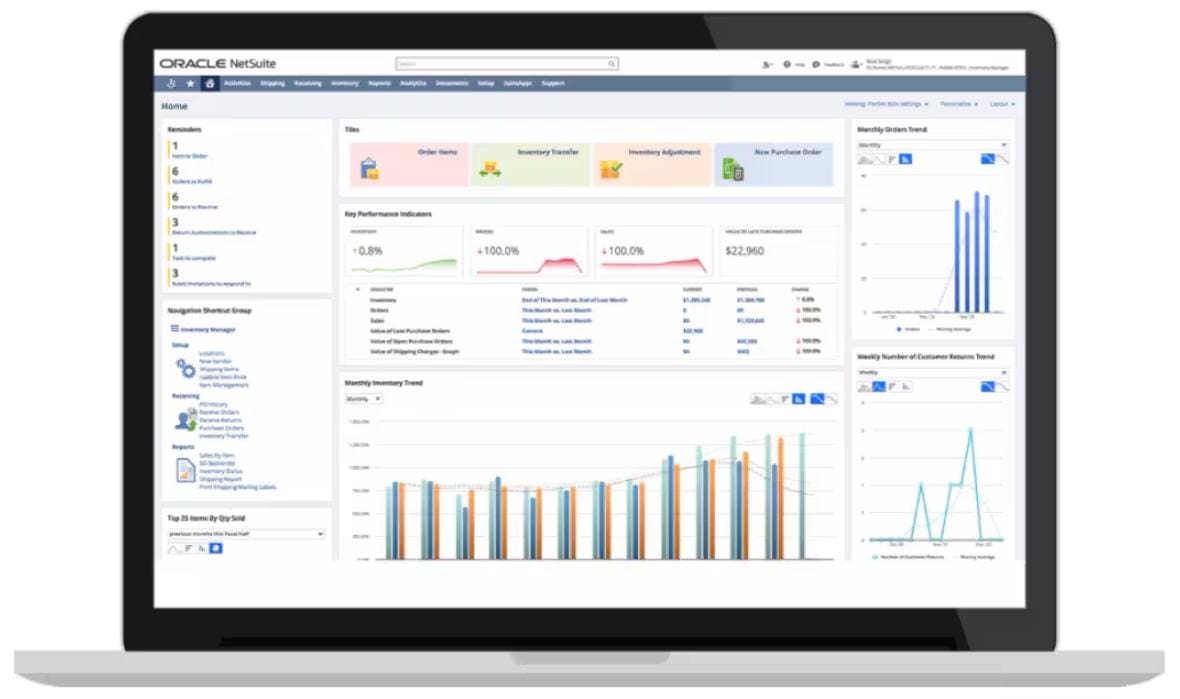 infographics real time visibility with netsuite