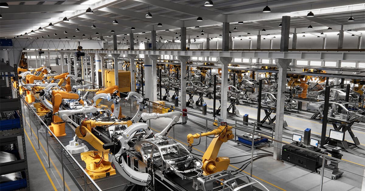 Modern robotics in advanced manufacturing facility