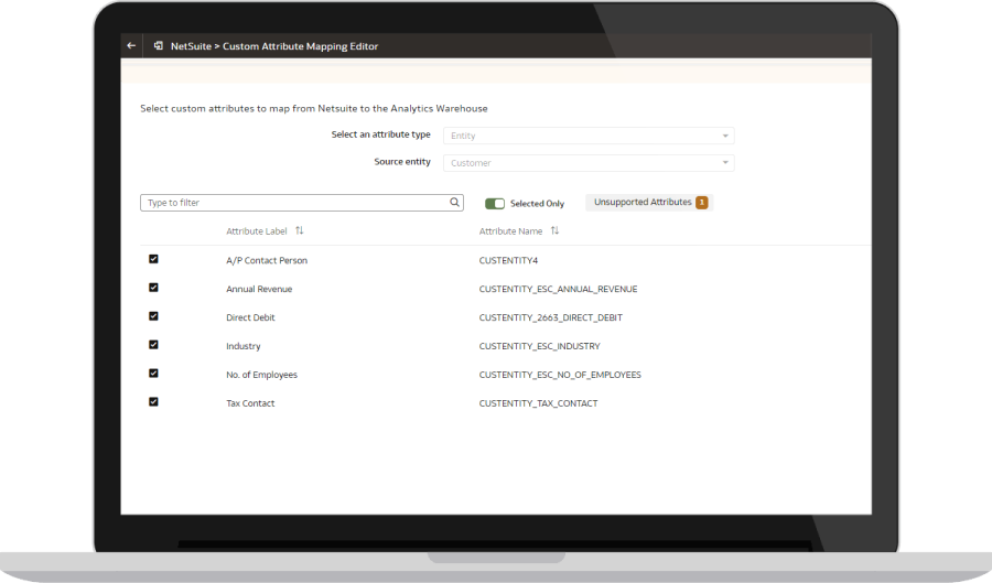 data access screenshot