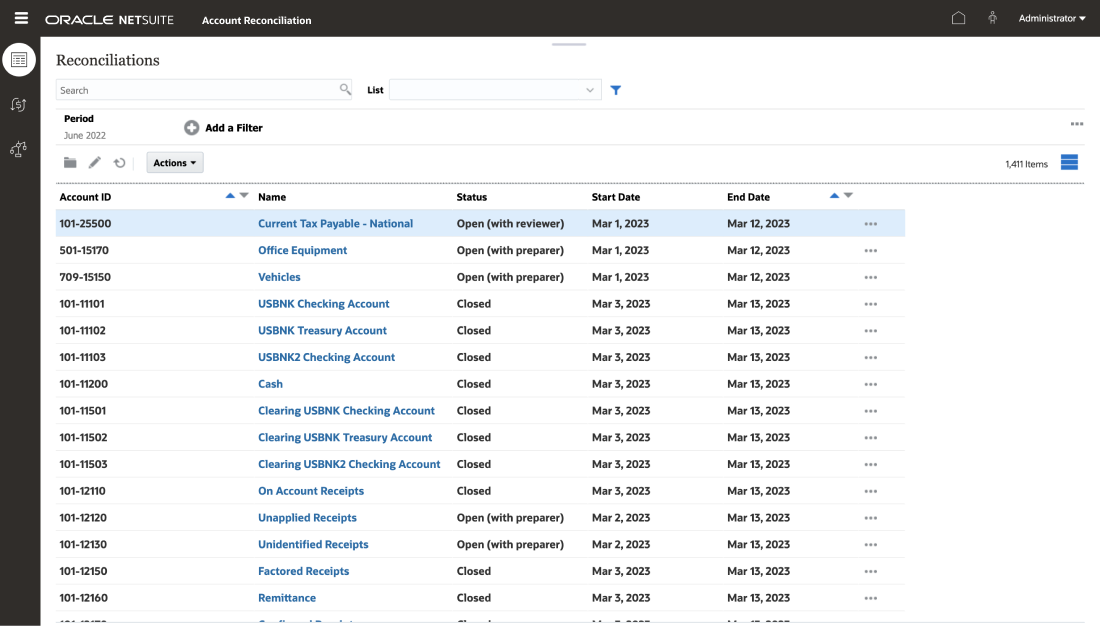 Account Reconciliation Software