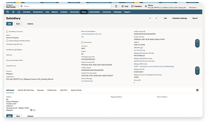 NetSuite E-Invoicing
