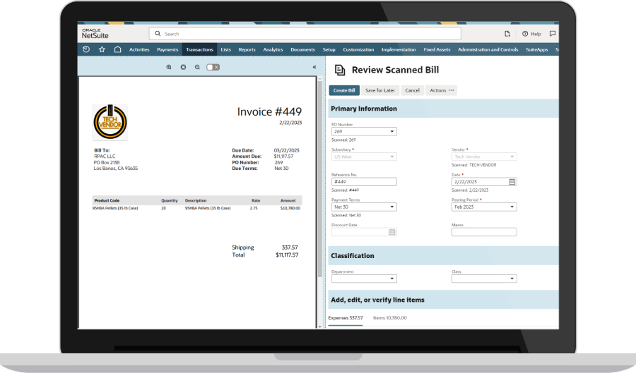 NetSuite Invoice Capture Software | NetSuite