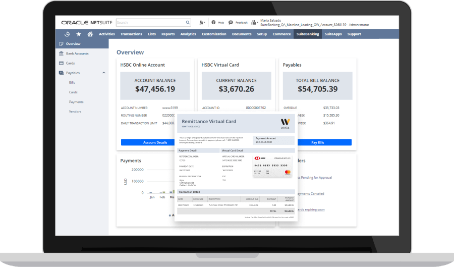 Payment Automation dashboard