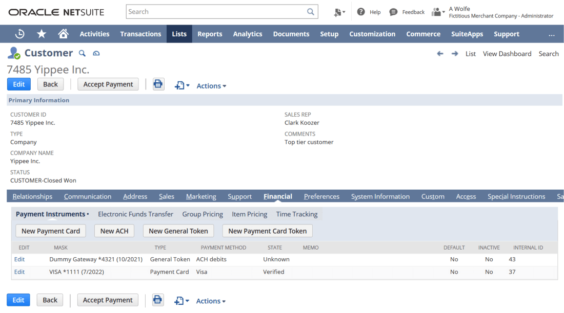 NetSuite Payment Processing Software
