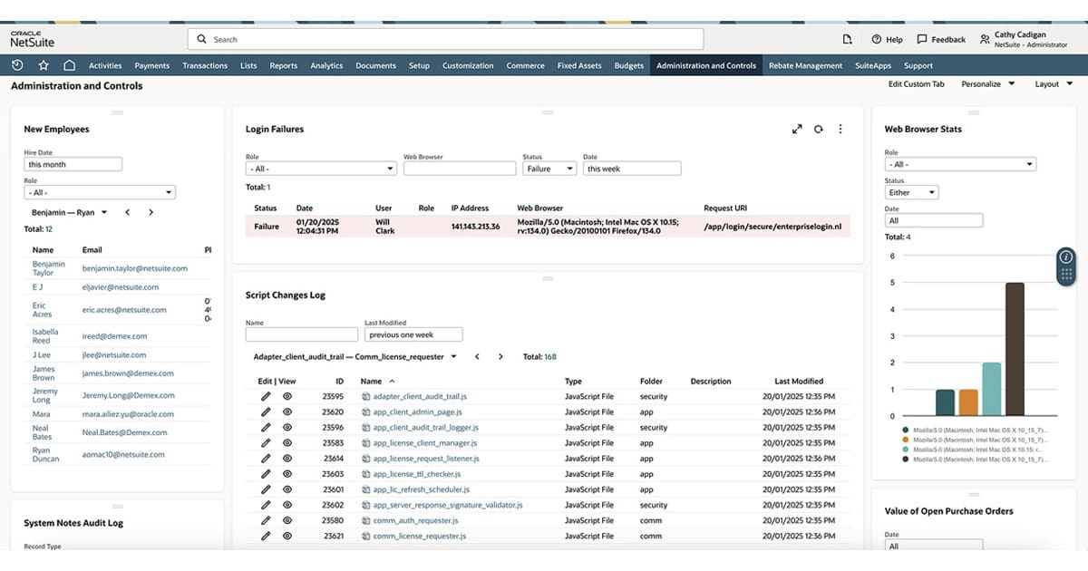 NetSuite Governance, Risk and Compliance (GRC)