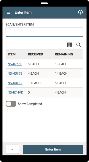Item Receipt