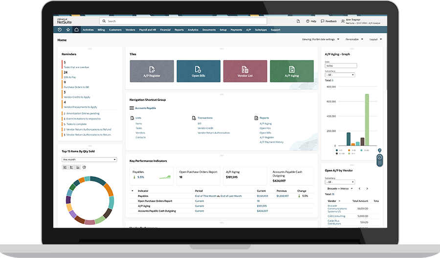 NetSuite Invoice Processing Dashboard