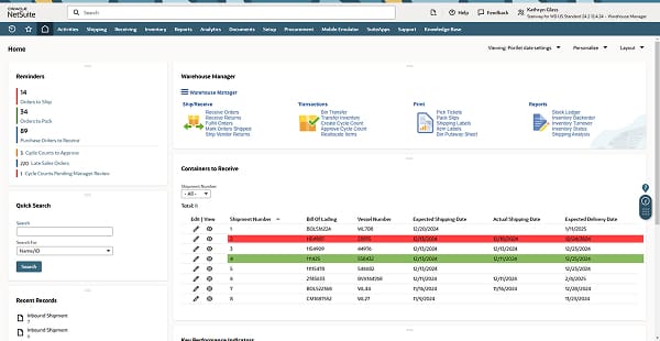 NetSuite Container Tracking Thumbnail