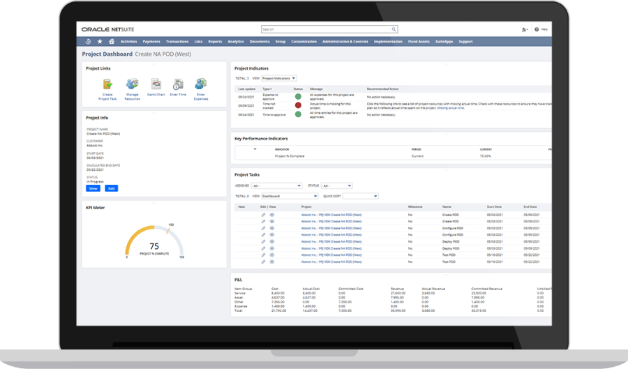 Project Dashboards