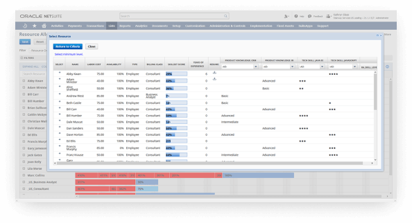 Track Skills and Availability