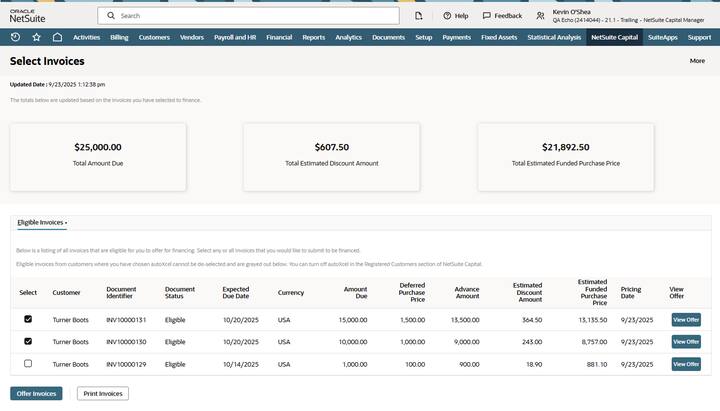 NetSuite Accounts Receivable and Invoice Financing Thumbnail
