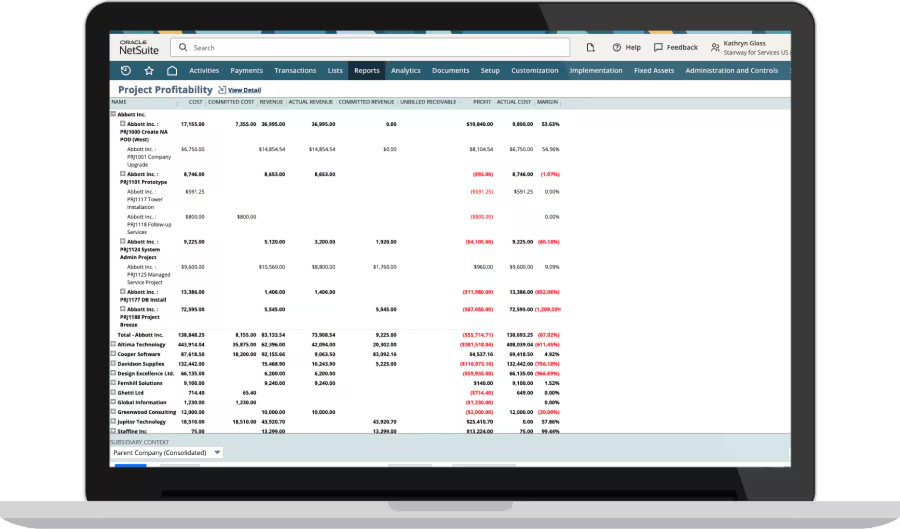 Project profitability reporting and dashboards Thumbnail
