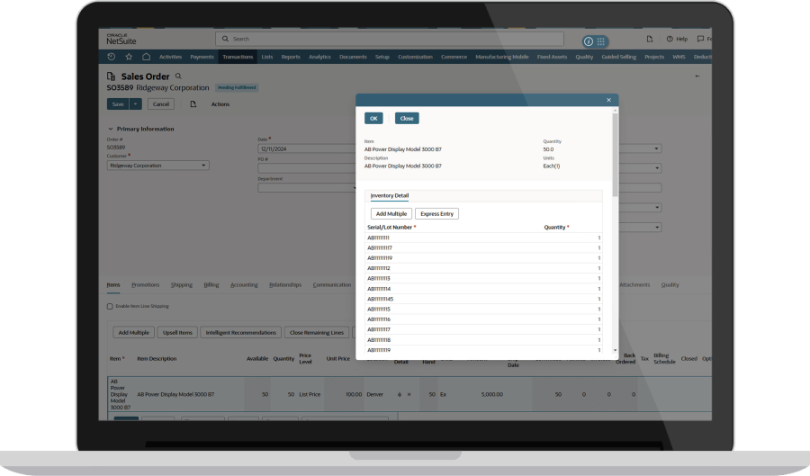 Inventory and lot traceability Thumbnail