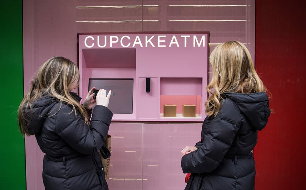 At Sprinkles' Cupcake ATMs, cupcake fans can swipe their credit cards and get cupcakes 24 hours a day