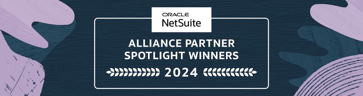 A logo for NetSuite's 2024 Alliance Partner Spotlight Award Winners