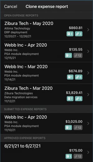 OpenAir Mobile 4.3 dark theme interface