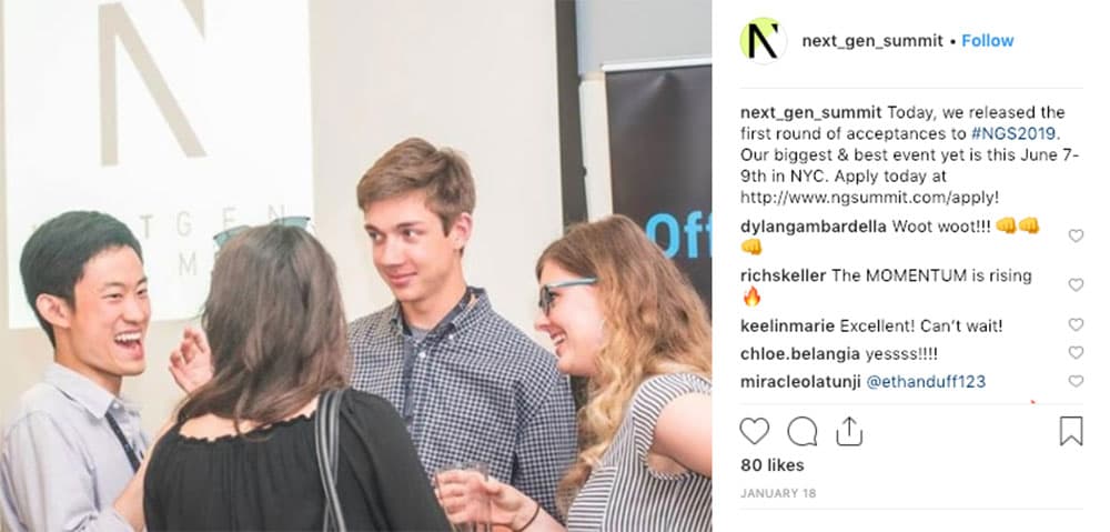 Attending the Summit means joining a tribe of young people with big dreams