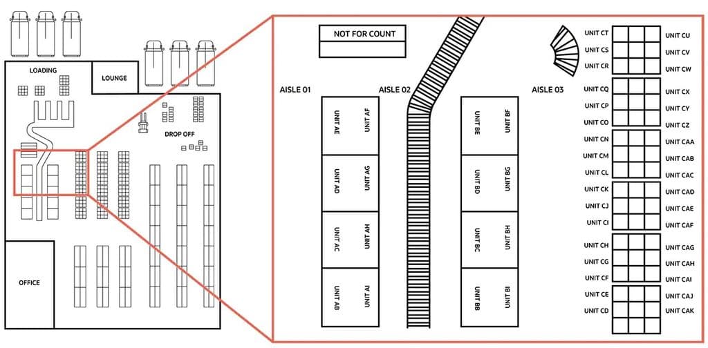 warehouse layout map