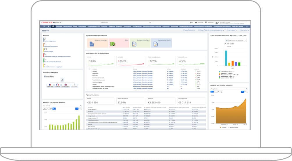 NetSuite Financials Dashboard